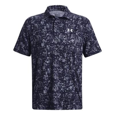 Under Armour Playoff 3.0 Printed Golf Polo Shirt - Midnight Navy