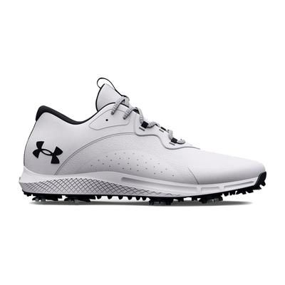 Under Armour UA Charged Draw 2 Wide Golf Shoes - White - thumbnail image 1