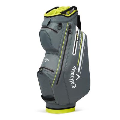 Callaway Golf Chev Dry 14 Waterproof Cart Bag 2023 - Charcoal/Flo Yellow