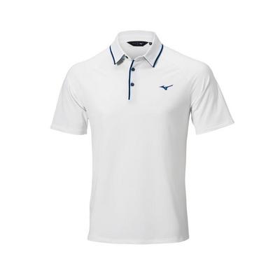 Mizuno Classic Pique Short Sleve Golf Polo Shirt - Optic White