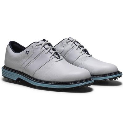 FootJoy Premiere Series Packard Golf Shoes - White/Navy/Blue - thumbnail image 6