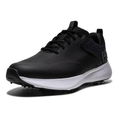 FootJoy Qualifier Golf Shoes - Black/White/Grey - thumbnail image 5