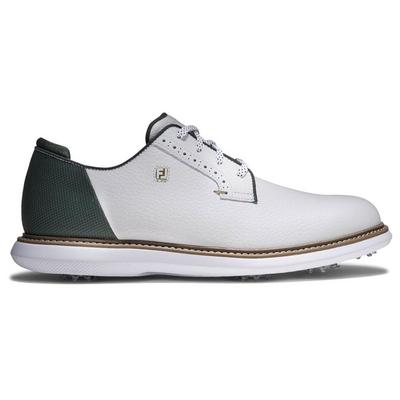 FootJoy Traditions Blucher Golf Shoes - White/Green