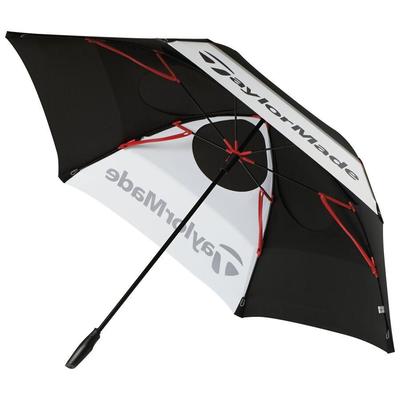 TaylorMade Double Canopy 68'' Golf Umbrella - Black/Grey - thumbnail image 2