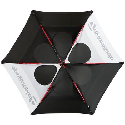 TaylorMade Double Canopy 68'' Golf Umbrella - Black/Grey - thumbnail image 3