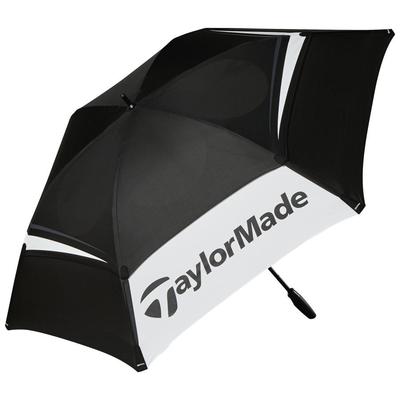 TaylorMade Double Canopy 68'' Golf Umbrella - Black/Grey
