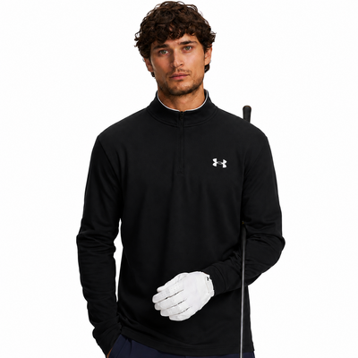 Under Armour UA Matchplay Golf 1/4 Zip Sweater - Black/White
