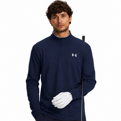 Under Armour UA Matchplay Golf 1/4 Zip Sweater - Midnight Navy/White