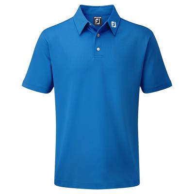 FootJoy Junior Stretch Pique Solid Golf Shirt - Blue