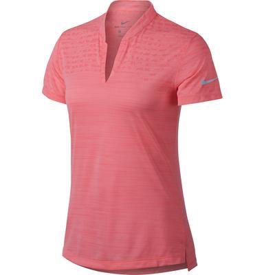 Nike Womens Zonal Cooling Polo - Sunset Pulse