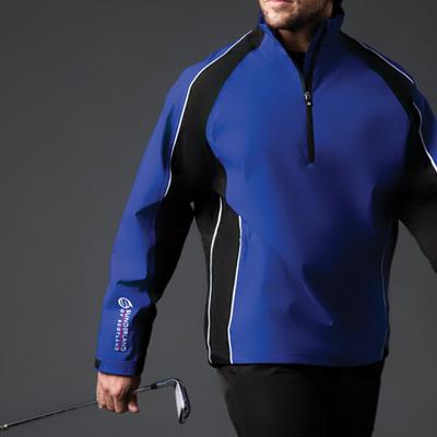 Sunderland Vancouver Pro Waterproof Golf Jacket - Black/Electric Blue - thumbnail image 2