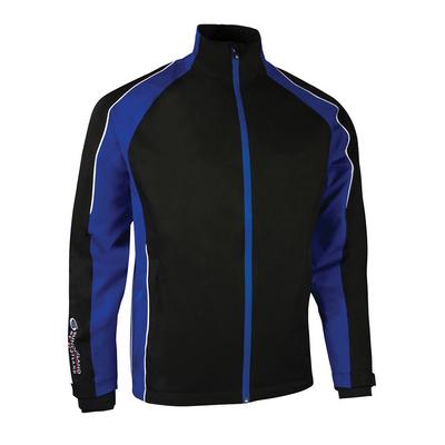 Sunderland Vancouver Pro Waterproof Golf Jacket - Black/Electric Blue - thumbnail image 1