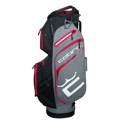 Cobra Signature Golf Cart Bag - Grey/Red/Black