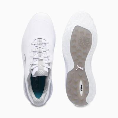 Puma Alphacat Nitro Golf Shoes - White/Grey/Silver - thumbnail image 4