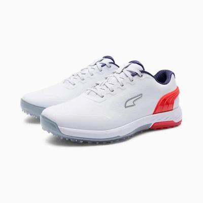 Puma Alphacat Nitro Golf Shoes - White/Red/Navy - thumbnail image 3