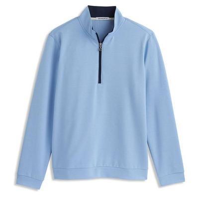 Ashworth French Terry 1/4 Zip Golf Sweater - Chambray Blue - thumbnail image 1