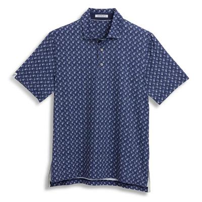 Ashworth Paisley Golf Polo - Driver Navy - thumbnail image 1