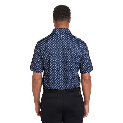 Ashworth Paisley Golf Polo - Driver Navy - thumbnail image 2