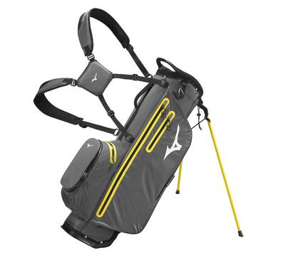 Mizuno BR-DRI Waterproof Golf Stand Bag - Grey/Yellow