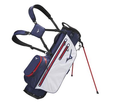 Mizuno BR-DRI Waterproof Golf Stand Bag - Navy/Red