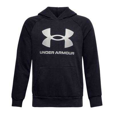 Under Armour Boys Rival Fleece Big Logo Golf Hoodie - Black - thumbnail image 1