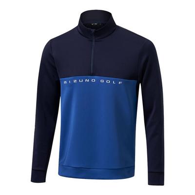 Mizuno Trace 1 4 Zip Golf Midlayer Blue Click Golf