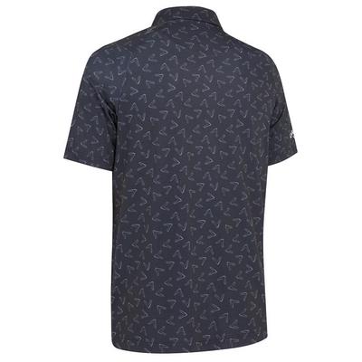 Callaway All Over Chev Print Golf Polo Shirt - Caviar - thumbnail image 2