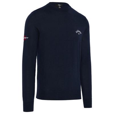 Callaway Crew Neck Merino Mix Golf Sweater - Navy Blue