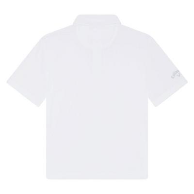 Callaway Junior Tournament Golf Polo Shirt - Bright White - thumbnail image 2