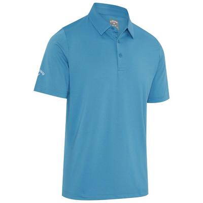 Callaway Swing Tech Tour Fit Solid Golf Polo Shirt - Cendre Blue