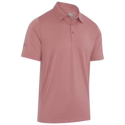 Callaway Swing Tech Tour Fit Solid Golf Polo Shirt - Mesa Rose