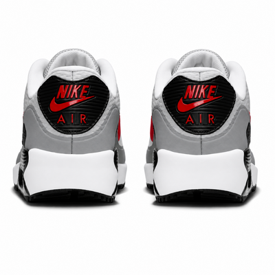 Nike Air Max 90 G Golf Shoes - White/Fire Red/Smoke Grey - thumbnail image 5