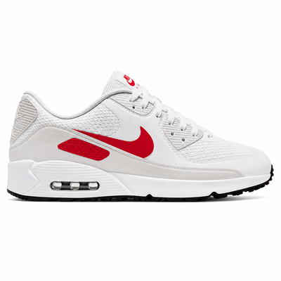 Nike Air Max 90 G Golf Shoes - White/Fire Red/Photon