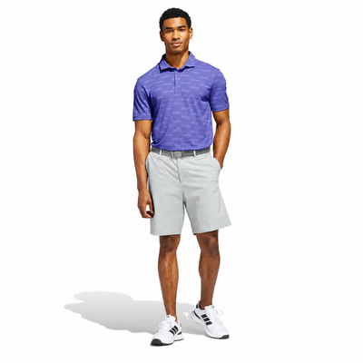 adidas Ultimate Jacquard Golf Polo Shirt - Dual Indigo - thumbnail image 4