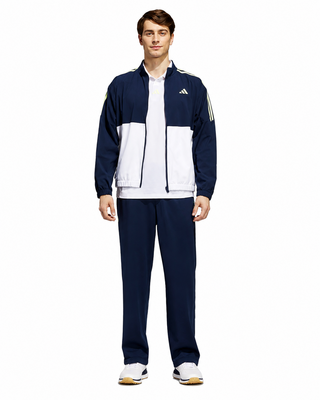 adidas Beyond the Course Windbreaker Golf Jacket - White/Collegaite Navy - thumbnail image 4