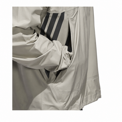 adidas Climaproof Half Zip Waterproof Jacket - Silver Pebble - thumbnail image 5