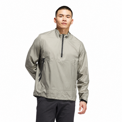 adidas Climaproof Half Zip Waterproof Jacket - Silver Pebble - thumbnail image 2