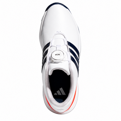 adidas Tour360 BOA Junior Golf Shoes - White/Navy/Lucid Red - thumbnail image 2
