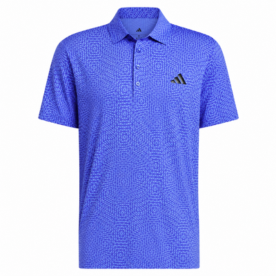 adidas Tour Deco Golf Polo Shirt - Dual Indigo/Lilac