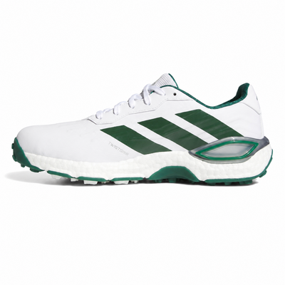 adidas Codechaos 27 Golf Shoes - White/Collegiate Green/Silver Metallic - thumbnail image 4