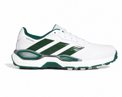 adidas Codechaos 27 Golf Shoes - White/Collegiate Green/Silver Metallic