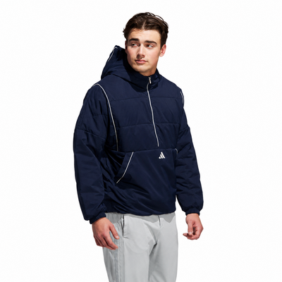 adidas Beyond Twistweave Half Zip Filled Hoodie Jacket - Navy - thumbnail image 4