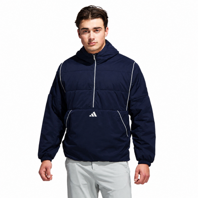 adidas Beyond Twistweave Half Zip Filled Hoodie Jacket - Navy - thumbnail image 2