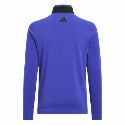 adidas Fleece Junior Zipped Golf Jacket - Dual Indigo - thumbnail image 2