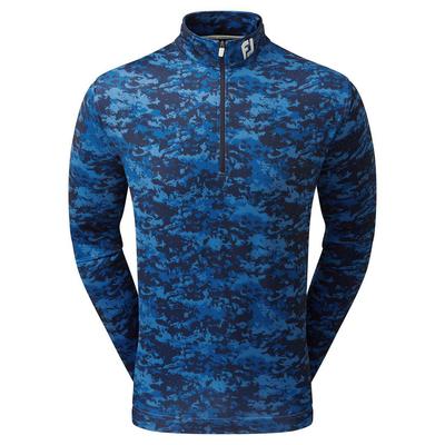 FootJoy Cloud Camo Print Midlayer Golf Sweater - Navy - thumbnail image 1