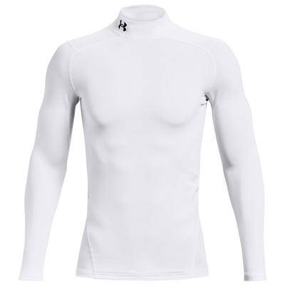 Under Armour ColdGear Compression Golf Mock Baselayer - White - thumbnail image 1