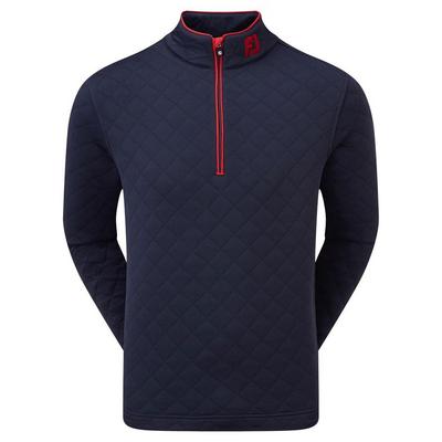 FootJoy Diamond Jacquard Chill-Out Golf Sweater - Navy