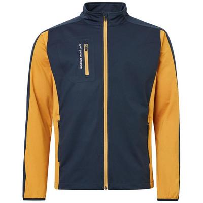 Abacus Dornoch Stretch Hybrid Golf Jacket - Navy/Harvest - thumbnail image 1