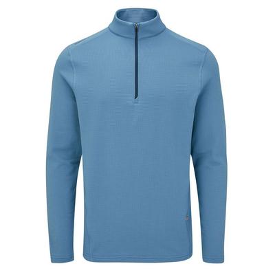 Ping Edwin Half Zip Golf Midlayer Sweater - Stone Blue