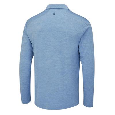 Ping Emmett Long Sleeve Golf Polo Shirt - Stone Blue - thumbnail image 2